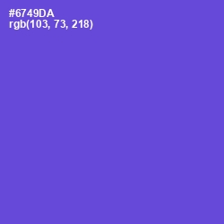 #6749DA - Fuchsia Blue Color Image