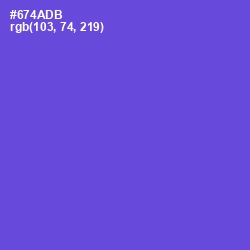 #674ADB - Fuchsia Blue Color Image