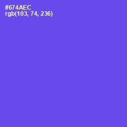 #674AEC - Fuchsia Blue Color Image