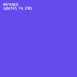 #674AEE - Royal Blue Color Image