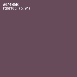 #674B5B - Eggplant Color Image