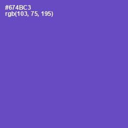 #674BC3 - Fuchsia Blue Color Image