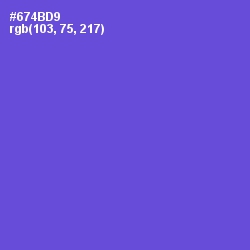 #674BD9 - Fuchsia Blue Color Image