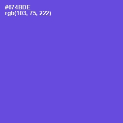 #674BDE - Fuchsia Blue Color Image