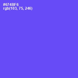 #674BF6 - Royal Blue Color Image