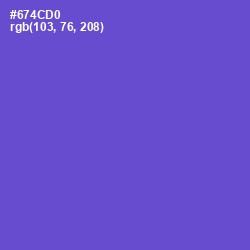 #674CD0 - Fuchsia Blue Color Image