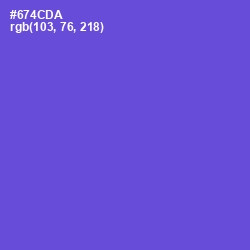 #674CDA - Fuchsia Blue Color Image