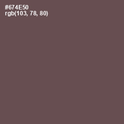 #674E50 - Eggplant Color Image