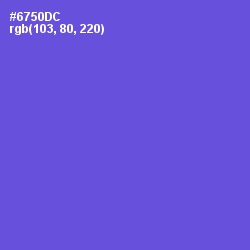 #6750DC - Fuchsia Blue Color Image