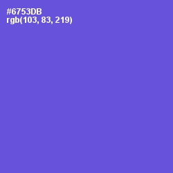 #6753DB - Fuchsia Blue Color Image