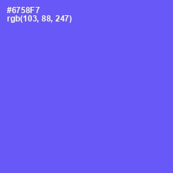 #6758F7 - Royal Blue Color Image