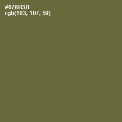 #676B3B - Yellow Metal Color Image