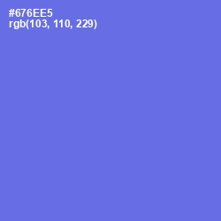 #676EE5 - Moody Blue Color Image