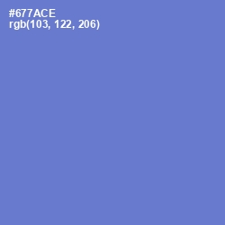 #677ACE - Moody Blue Color Image
