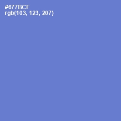 #677BCF - Moody Blue Color Image