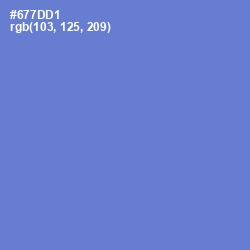 #677DD1 - Moody Blue Color Image