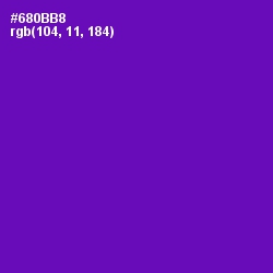 #680BB8 - Purple Color Image