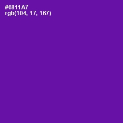 #6811A7 - Purple Color Image