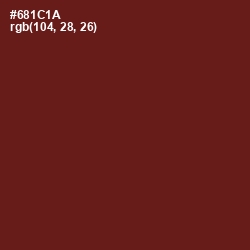#681C1A - Cherrywood Color Image