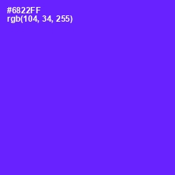 #6822FF - Purple Heart Color Image