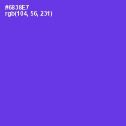 #6838E7 - Purple Heart Color Image
