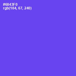 #6843F0 - Fuchsia Blue Color Image