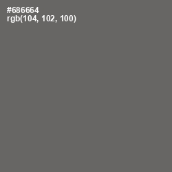 #686664 - Ironside Gray Color Image