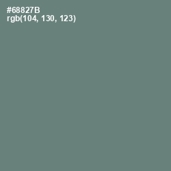 #68827B - Viridian Green Color Image