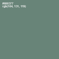 #688377 - Viridian Green Color Image