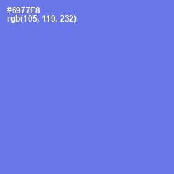 #6977E8 - Moody Blue Color Image