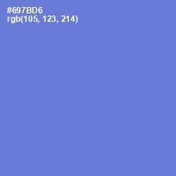 #697BD6 - Moody Blue Color Image