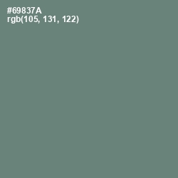 #69837A - Viridian Green Color Image