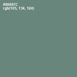 #69867C - Viridian Green Color Image