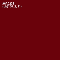 #6A020B - Rosewood Color Image