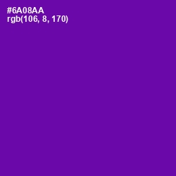 #6A08AA - Purple Color Image