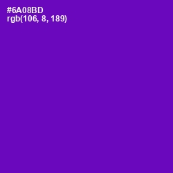 #6A08BD - Purple Color Image