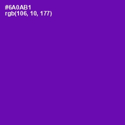 #6A0AB1 - Purple Color Image