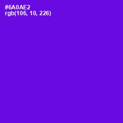 #6A0AE2 - Purple Heart Color Image