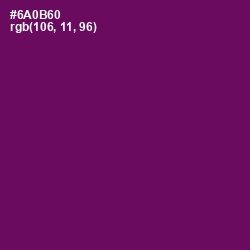 #6A0B60 - Pompadour Color Image