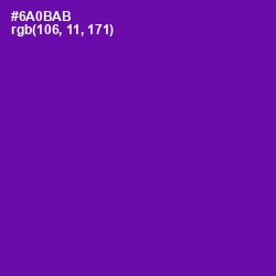 #6A0BAB - Purple Color Image