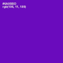 #6A0BBD - Purple Color Image