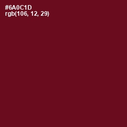 #6A0C1D - Dark Tan Color Image