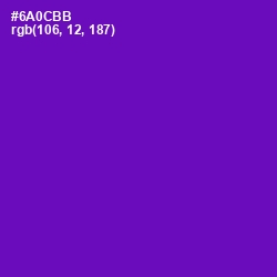 #6A0CBB - Purple Color Image