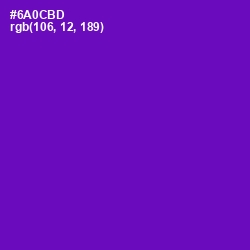 #6A0CBD - Purple Color Image