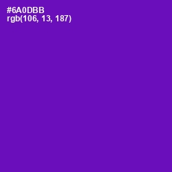 #6A0DBB - Purple Color Image
