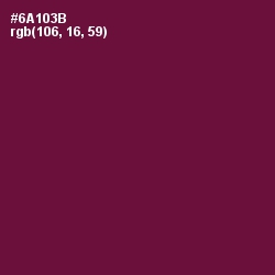 #6A103B - Tyrian Purple Color Image