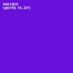 #6A10DD - Purple Heart Color Image