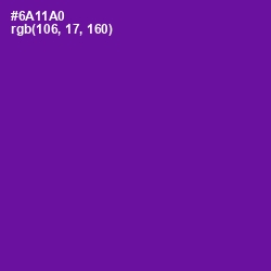 #6A11A0 - Purple Color Image