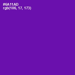 #6A11AD - Purple Color Image