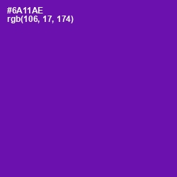 #6A11AE - Purple Color Image